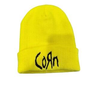 Meth Syndicate Korn Parody Neon Yellow Beanie Knit Cap Streetwear One Size RARE